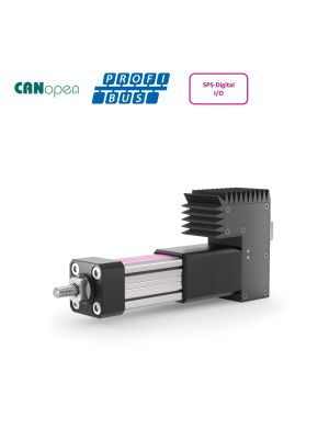 NemaLE17 Kolbenstangenzylinder 400N Kompaktschrittmotor Profibus CANopen SPS IO 30