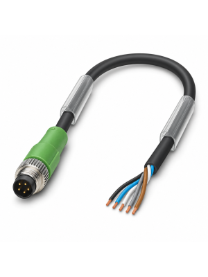 M8 Signal Cable, 5-pin, B-coded, Straight Plug 